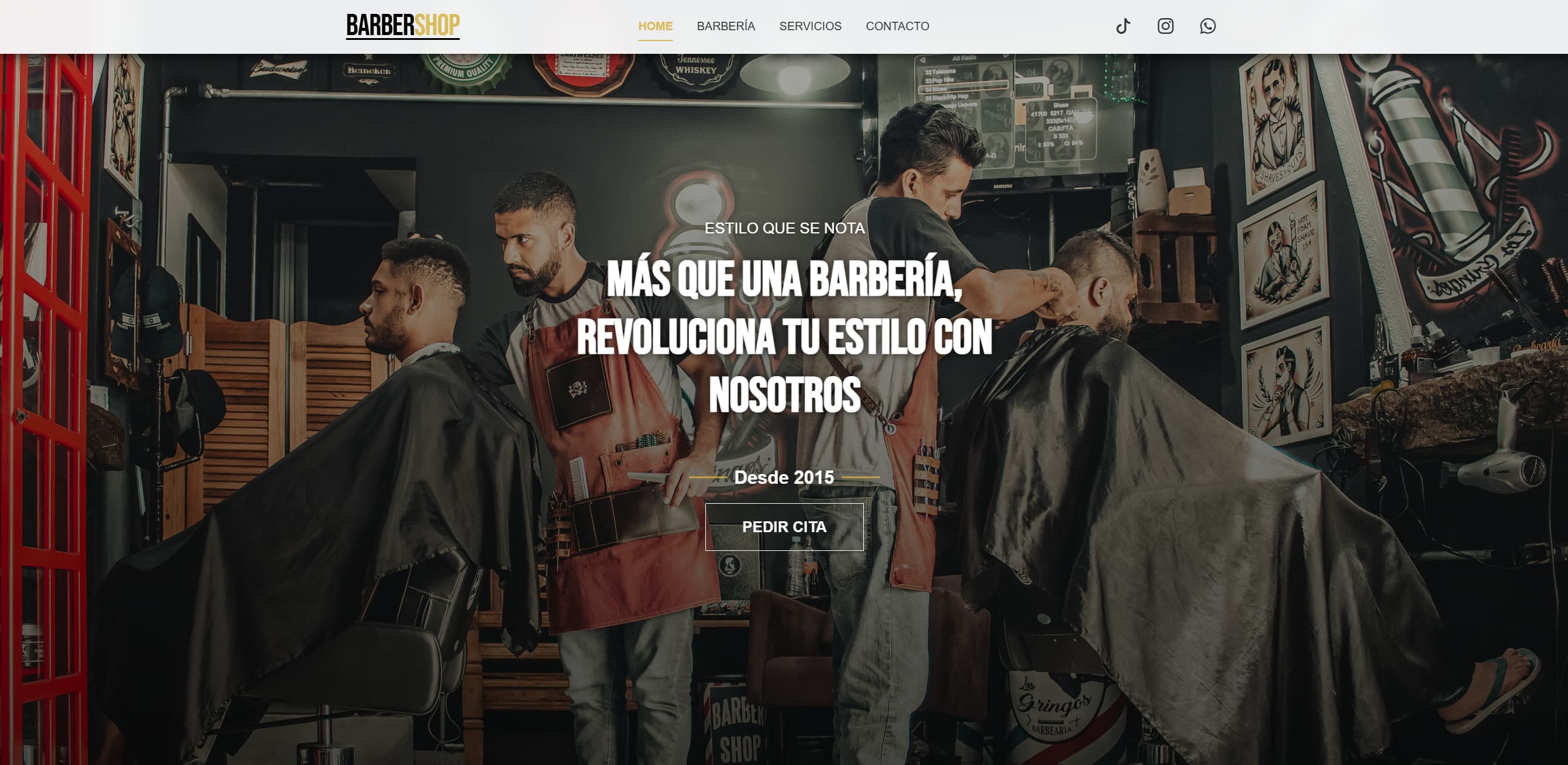 Imagen de la web de barbershop