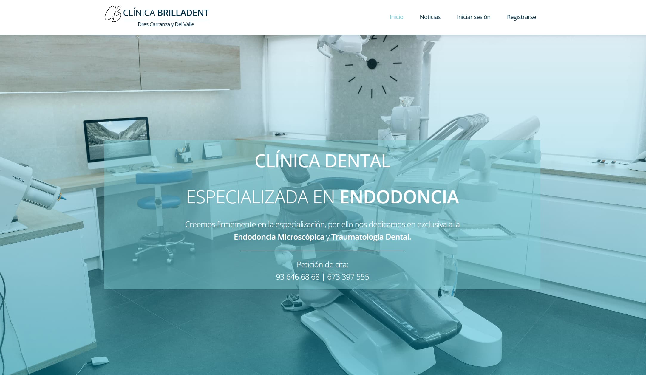 Imagen de la web de clinica dental