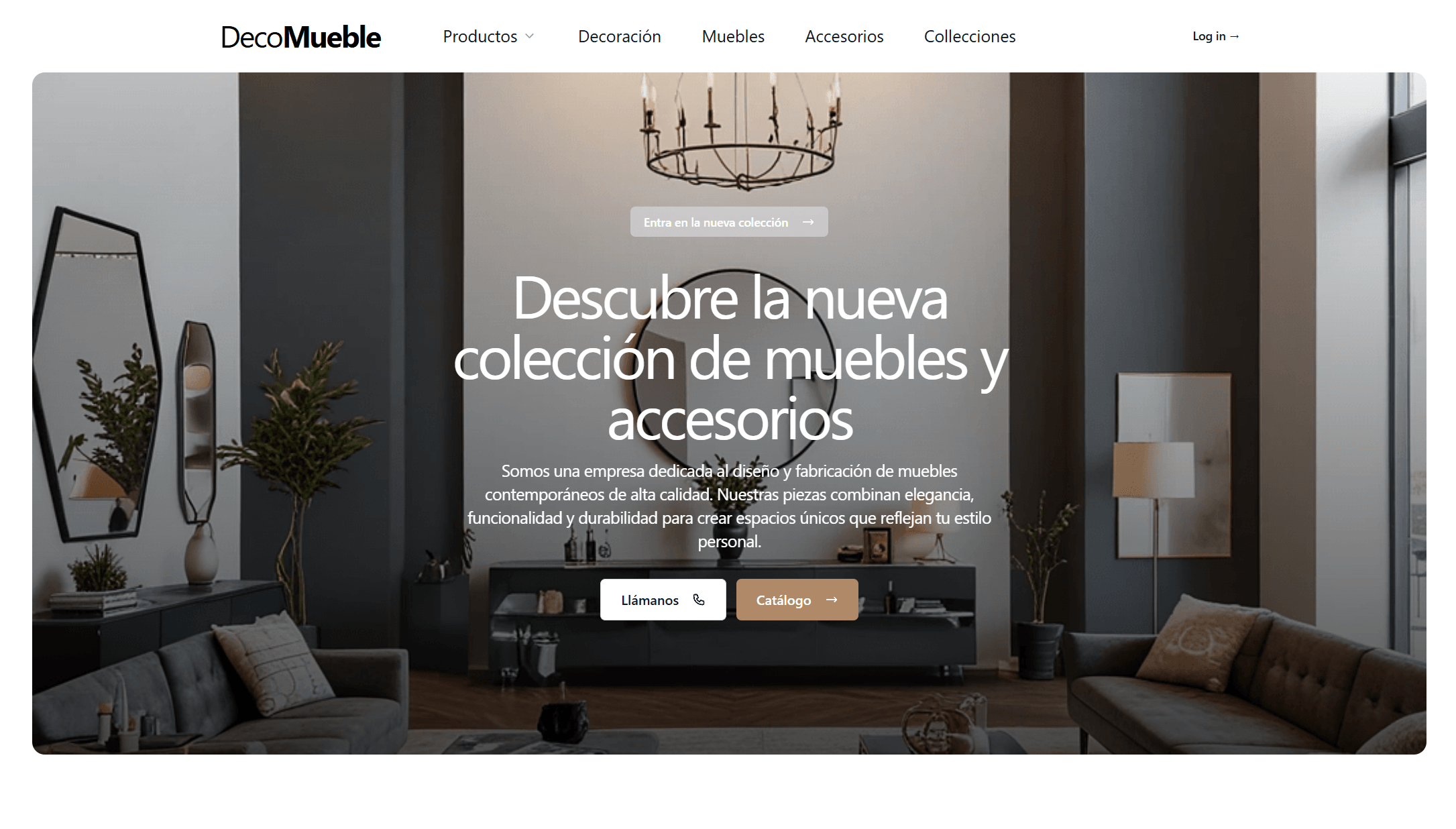 Imagen de la web de decoración