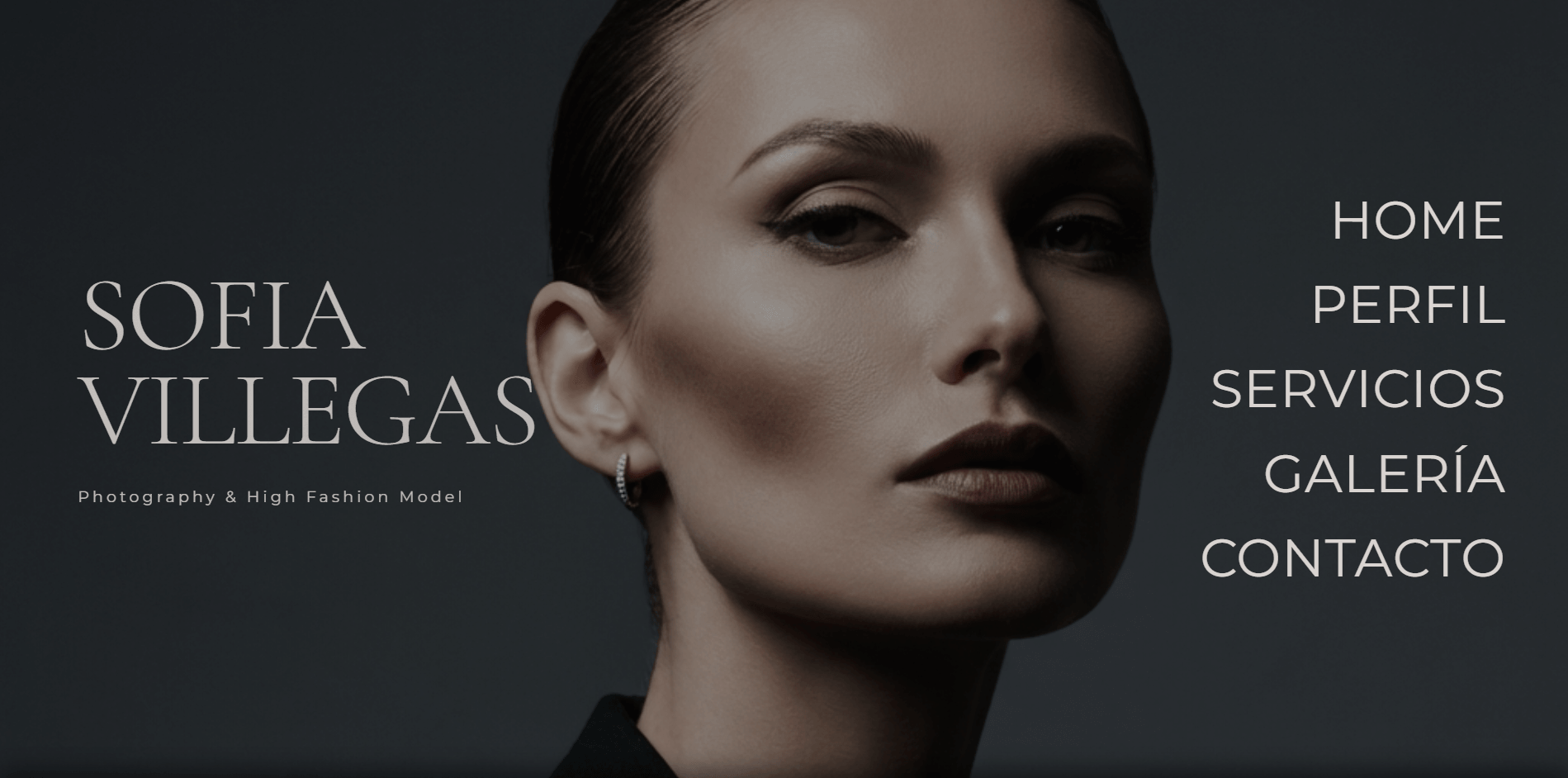 Imagen de la web de portafolio modelo de moda